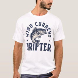 Personligt Namn Vind Drift Abborre T Shirt