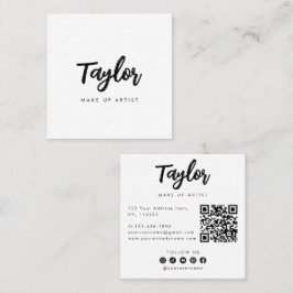 Personligt Namn Yrke Sociala Medier QR-kod Fyrkantigt Visitkort