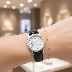 Personligt Namngivet Läderur som Present till Mamm Armbandsur