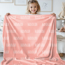 Personligt Namngytt Filttäcke för Babyflicka eller
