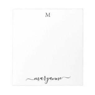 Personligt namnmonogram anteckningsblock