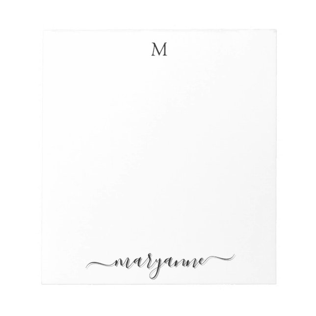 Personligt namnmonogram anteckningsblock (Framsida)