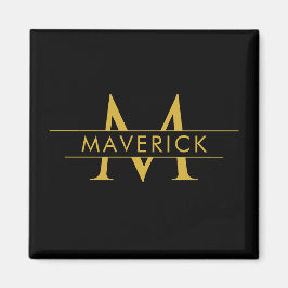 Personligt namnmonogram Elegant dekorativ Magnet