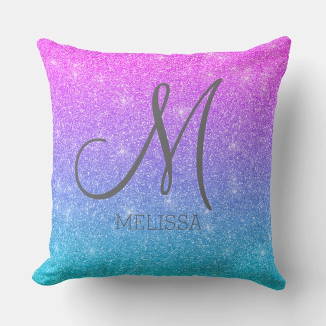 Personligt namnmonogram med gradient kudde (Framsida)