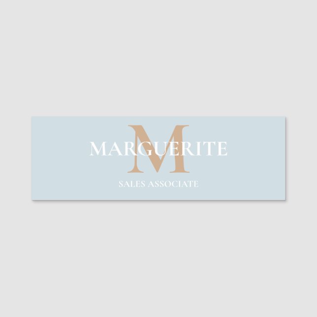 Personligt namnmonogram namnbricka (Framsida)