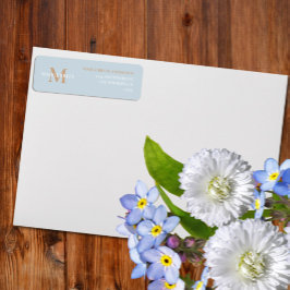 Personligt namnmonogram returadress etikett