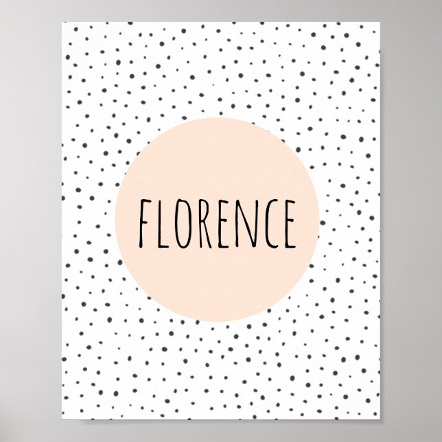 Personligt namntryck - Barnkammare - Barnväggkonst Poster (Framsidan)