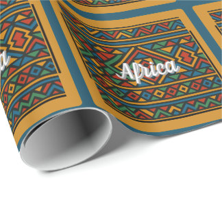 Personligt Ndebele-afrikanskt mönster Presentpapper