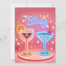 Personligt Neonfödelsedagsinbjudan