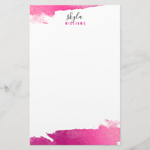 PERSONLIGT NOTE, modern lyxfaux-rosa Brevpapper