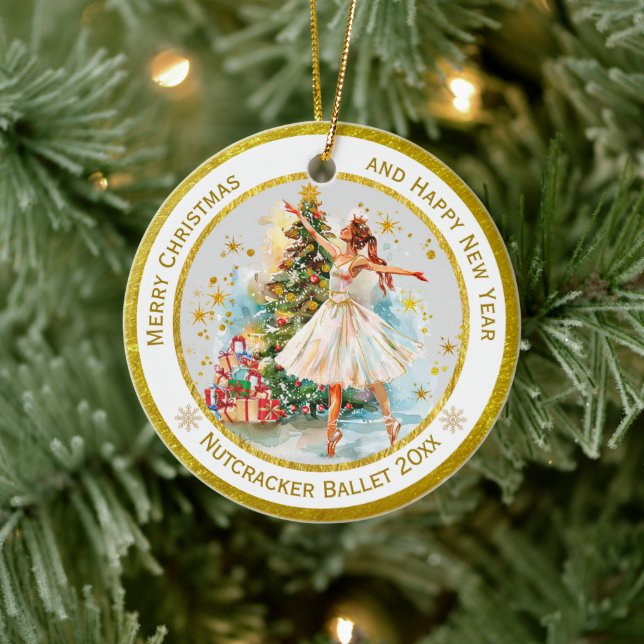 Personligt nötknäpparbalett jul - present julgransprydnad keramik (Träd)