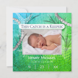 Personligt Ny Baby Fisketur Annonsering Inbjudningar