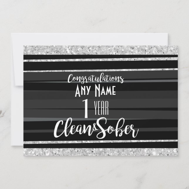 Personligt nykterhetskort 12 stegs återhämtning AA Kort (Framsida)