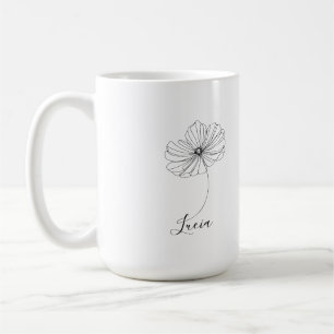 Personligt oktobers Cosmos födelsedagsblomma prese Kaffemugg