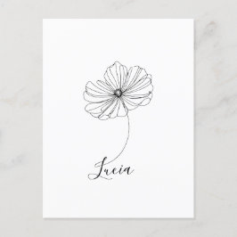 Personligt oktobers Cosmos födelsedagsblomma prese Vykort