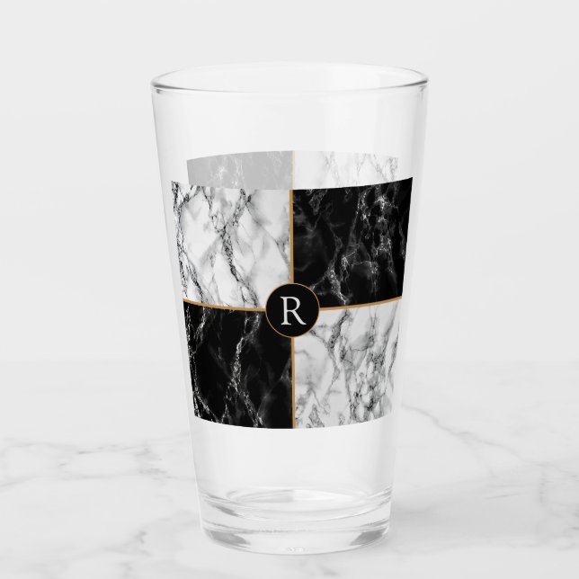 Personligt ölbadglas med anpassad bokstav glaskopp (Framsida)