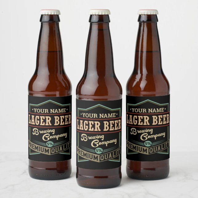 Personligt Ölmärke för Lager Bryggeri Co Bar Pub   Ölflaska Etikett (Flaskor)