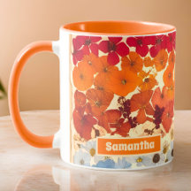 Personligt Ombre med antika pressade blommor