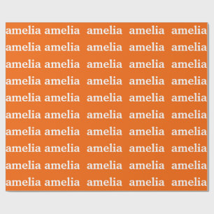 Personligt omslagspapper med upprepat namn presentpapper