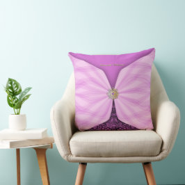 Personligt Orchid Rosa Textil Illusion Kudde