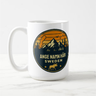 Personligt ortnamn Sverige runt design Kaffemugg