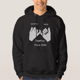 Personligt par med anpassade namn och år hoodie