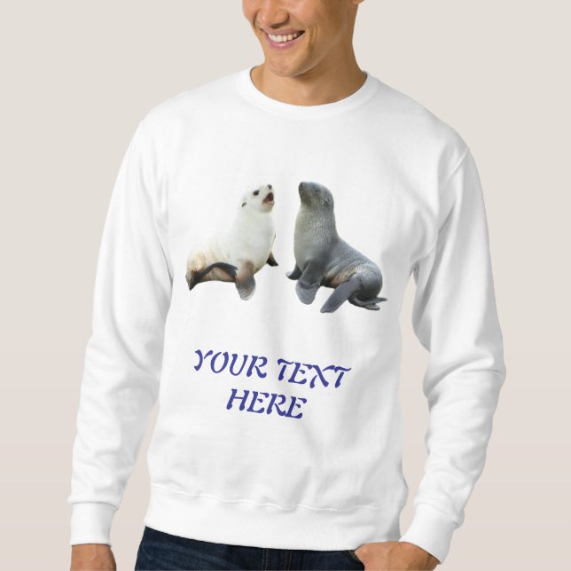 Personligt parfoto & text Herr Lång Ärmad Tröja (Framsida)