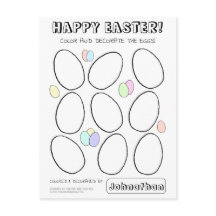 Personligt Påskägg Målar Kort för Barn