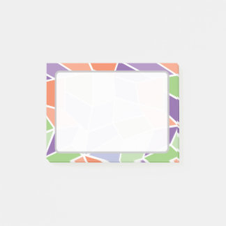 Personligt pastellgeometriskt mosaik post-it block