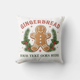 Personligt pepparkaksgubbe jul kudde