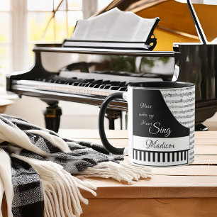 Personligt piano mugg