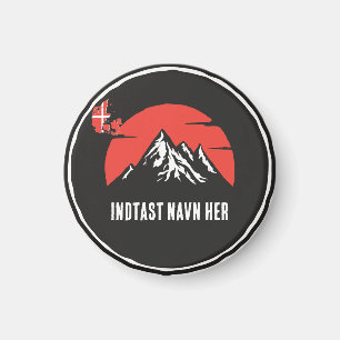 Personligt platsnamn runt Danmark design Magnet