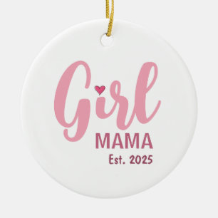Personligt Present till Flickmamma Est. Julgransprydnad Keramik