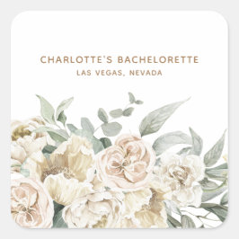 Personligt presentgåva för möhippa fyrkantigt klistermärke