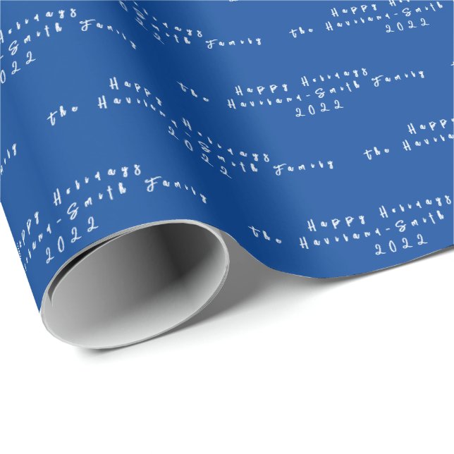 Personligt presentpapper Blått och Vitt HAMbyWG (Rullad Hörn)