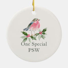 Personligt PSW-jul tack-gåva Julgransprydnad Keramik