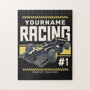 Personligt Racing Team Snabb Racerkörare Pussel