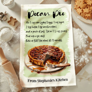 Personligt recept på pekanpajshandduk kökshandduk