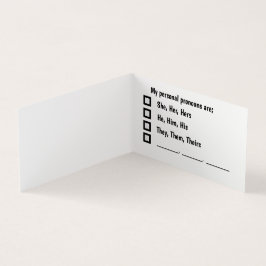 Personligt referenskort visitkort