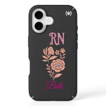 Personligt RN-blommotiv Telefonfodral