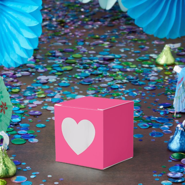 Personligt Rosa Förpackningslådor – Hjärtformat 5x Presentaskar (Part)