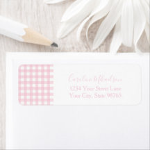 Personligt rosa gingham-monogram