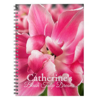 Personligt Rosa Tulpan Drömmar Spiralblock