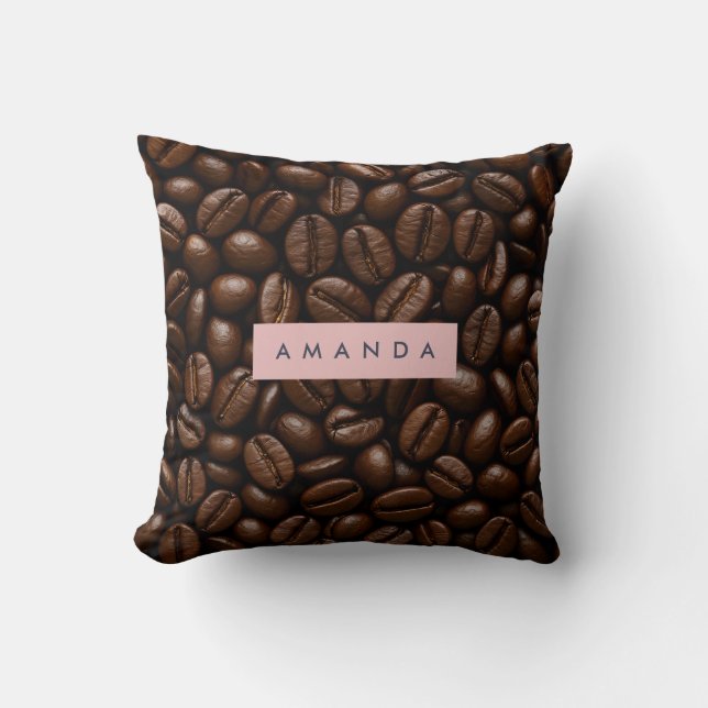Personligt Rostade Kaffeekorn Kudde (Framsida)