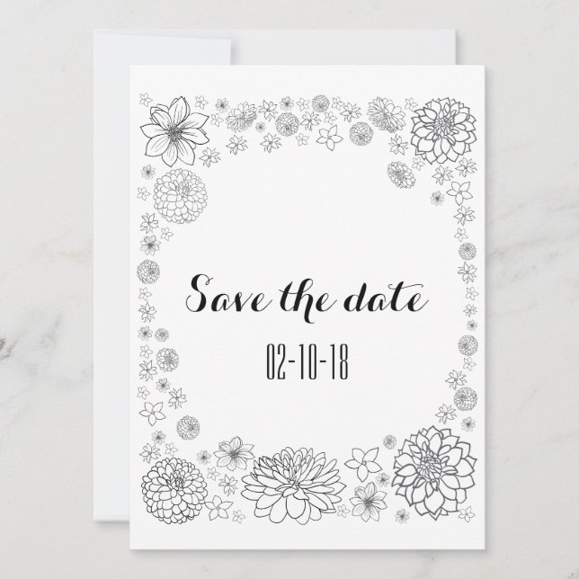 Personligt rustikt blommande bröllopsinbjudan inbjudningar (Framsida)