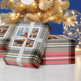Personligt Rutigt Julfoto Presentpapper