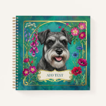Personligt Salt & Pepper Schnauzer-anteckningsbloc