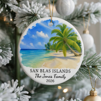 Personligt San Blas öarna keramiskt ornament, Cu Julgransprydnad Keramik