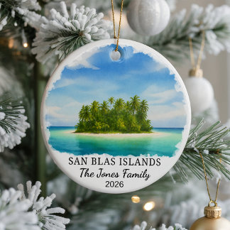 Personligt San Blas-öarna Keramiskt ornament, Cu Julgransprydnad Keramik