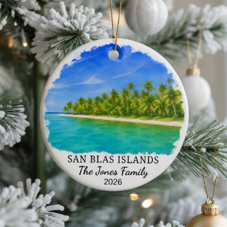 Personligt San Blas öarna keramiskt ornament, Cu Julgransprydnad Keramik